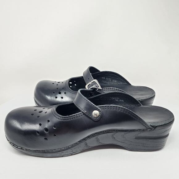 Dansko Merrie Mary Jane Mule Clogs Women EU41/US10.5-11 Black Leather Comfort - Picture 10 of 15